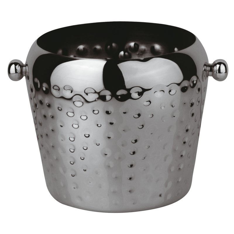 Paderno Secchiello Porta Ghiaccio 2 Litri in Acciaio Inox Martellato - Design Italiano