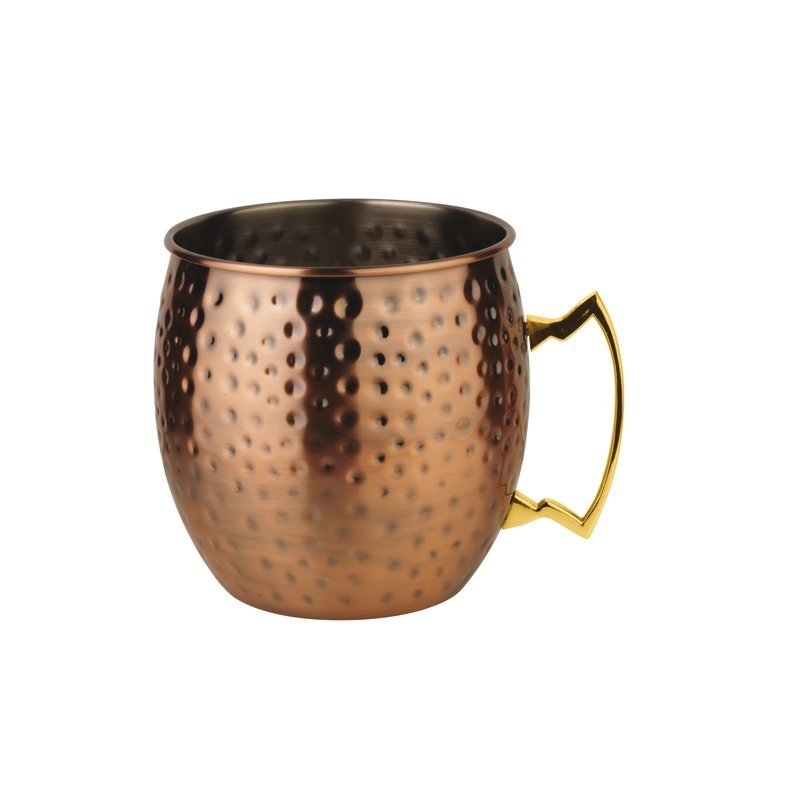 Paderno Tazza Moscow Mule 500 ml in Acciaio Inox con Manico Dorato