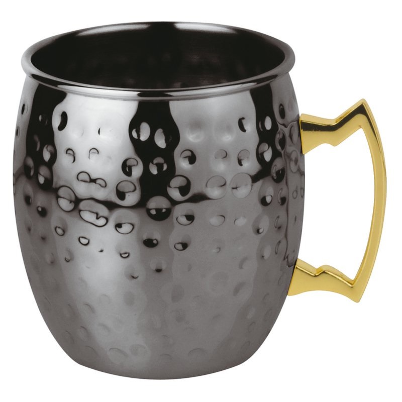 Paderno Tazza Moscow Mule 500 ml in Acciaio Inox con Manico Dorato
