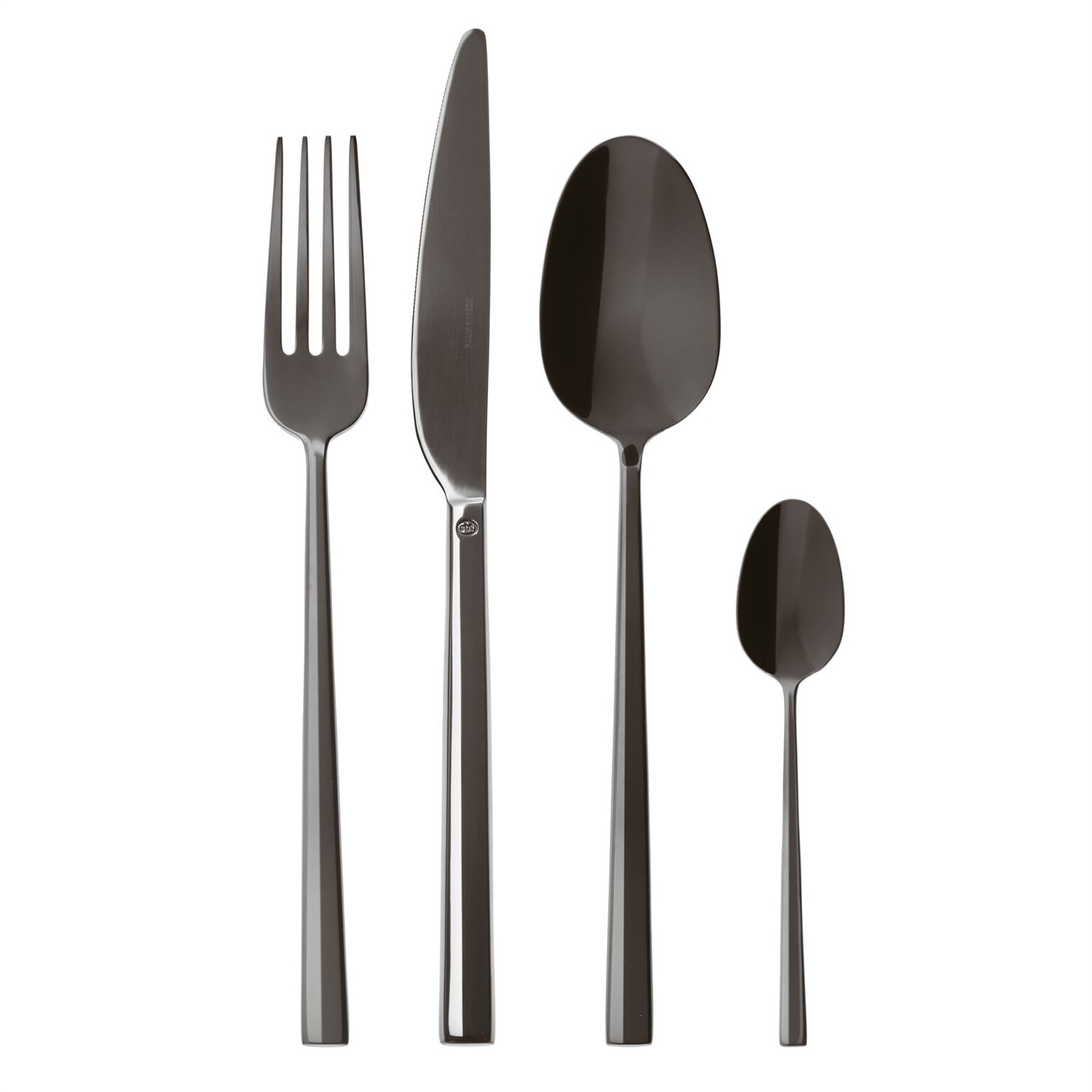 Sambonet Rock Servizio di Posate 24 pezzi PVD Antigraffio Nero - Design Moderno e Lavabile in Lavastoviglie