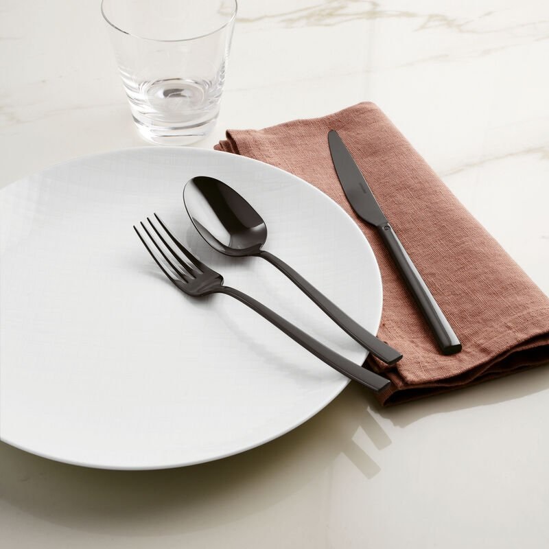 Sambonet Set di 6 Forchette da Dessert Rock in Acciaio Inossidabile - Design Contemporaneo e Robusto