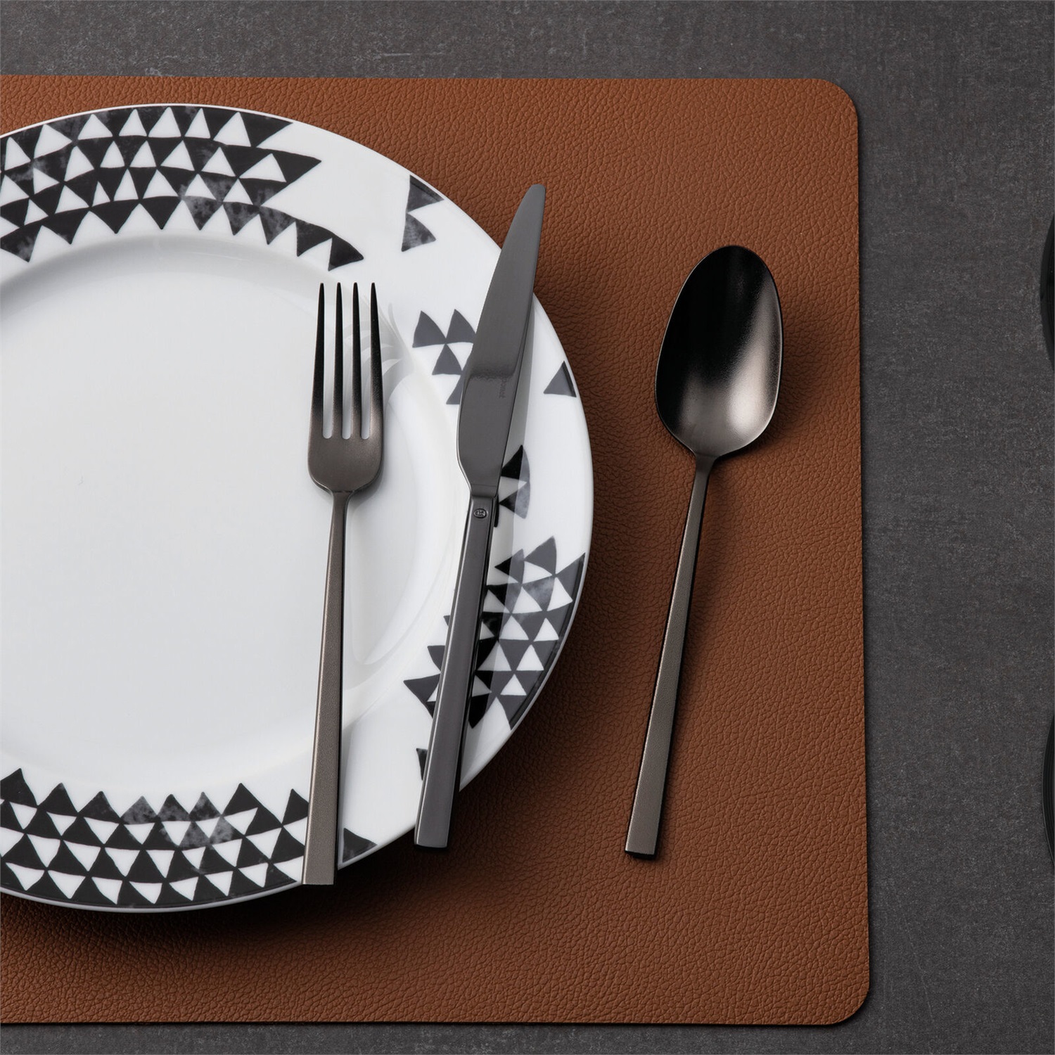 Sambonet Rock Diamond Black Set di Posate 24 Pezzi in Acciaio Inossidabile con Finitura PVD - Design Italiano