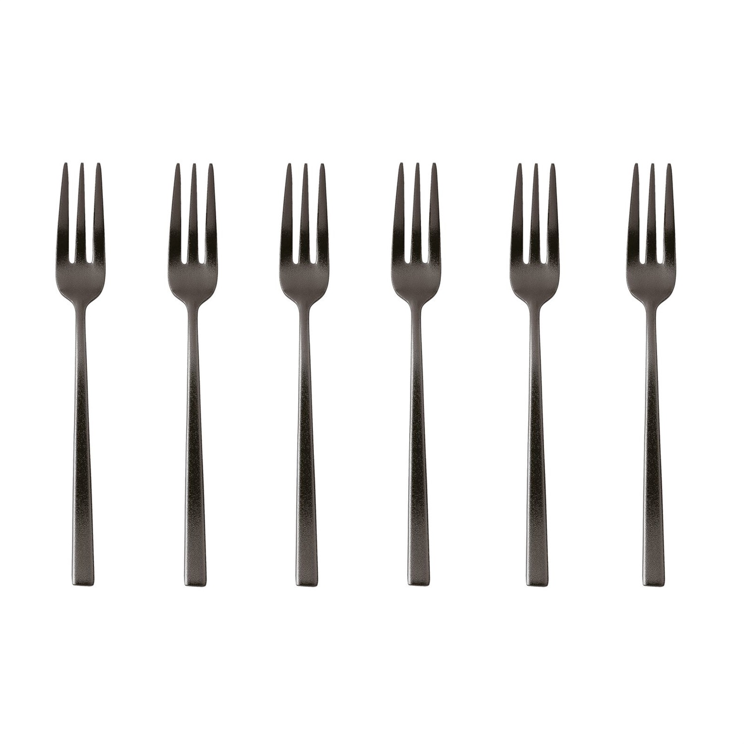 Sambonet Forchette Dolce Rock Diamond PVD 2black - Set da 6 pezzi, Design Elegante e Contemporaneo