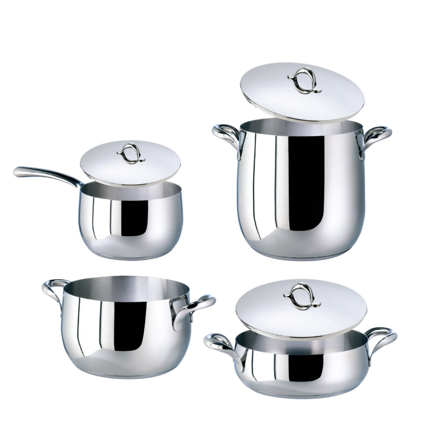 Sambonet Kikka Batteria di Pentole 7 Pezzi in Acciaio Inox