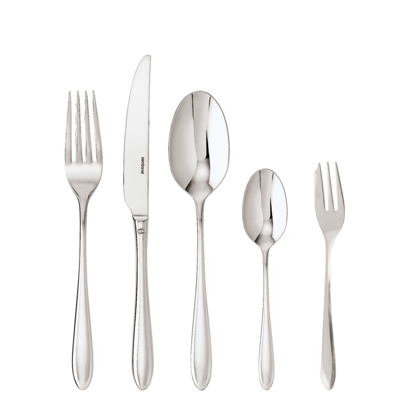 Sambonet Dream 52515-N1 Set di Posate da Tavola Monoblocco in Acciaio Inox 18/10 per 6 Persone - 30 Pezzi con Design Moderno