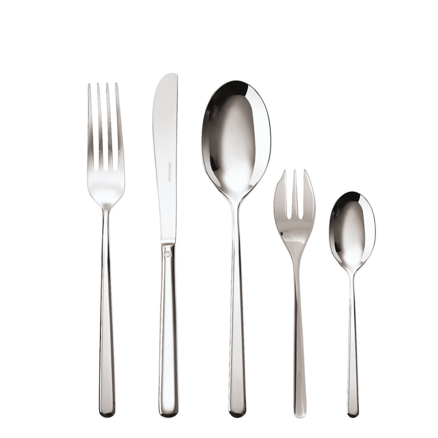 Sambonet Linear - Set di Posate da Tavola in Acciaio Inox 18/10 per 6 Persone, 30 Pezzi