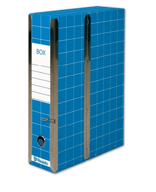 Resisto RESX101 Scatola Archivio Blu 37,5x29,5 cm Dorso 9 cm con Cerniere Metalliche