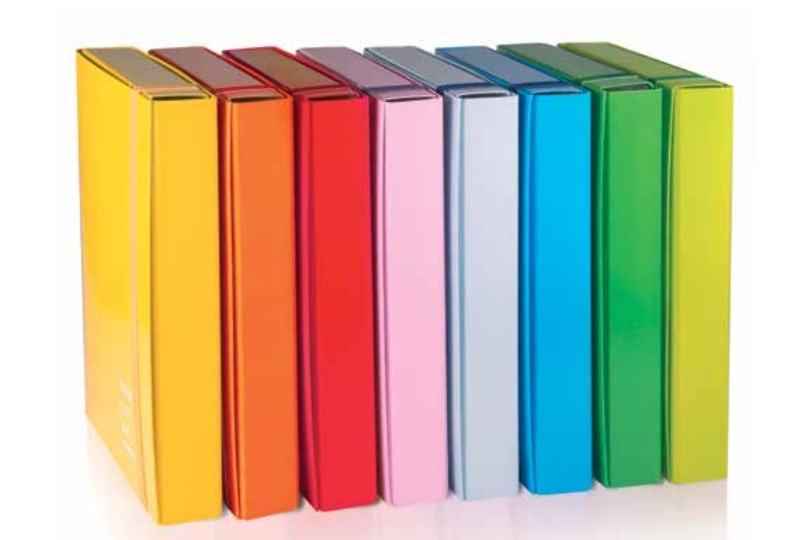 Brefiocart Cartella a 3 lembi con elastico piatto - Colore Arancio - Plastificata lucida 25x35 cm, Dorso 5 cm