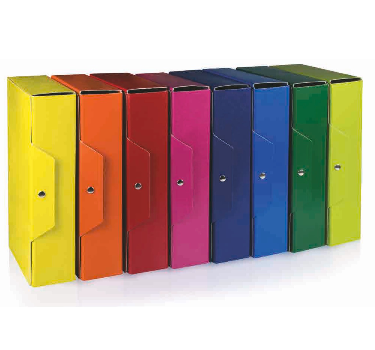 Brefiocart 020E7614.BS Cartella Progetti Blu Scuro in Presspan con Bottoni, Dorso 8, 25 x 35 cm