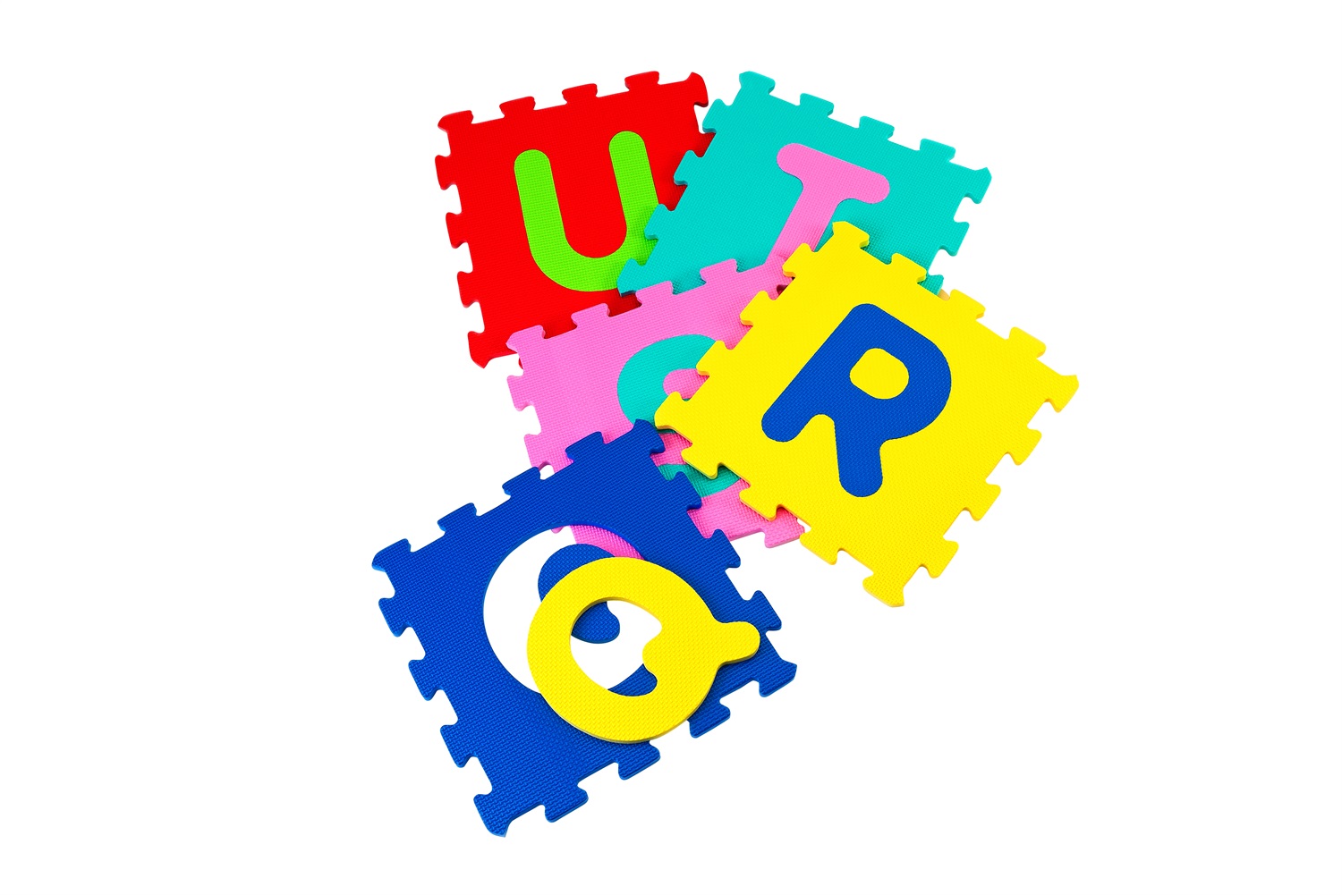 Globo Tappeto Puzzle Lettere 5 Pezzi - Mattonelle in Gomma Antiscivolo per Bambini 5-12 Anni