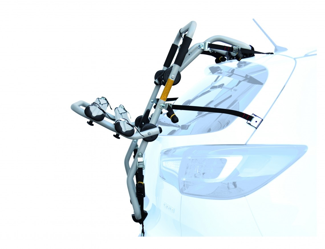 PERUZZO Portabici Posteriore Padova in Alluminio per 2 Bici - Carico Massimo 30 kg, Design con Binari per Appoggio Ruota