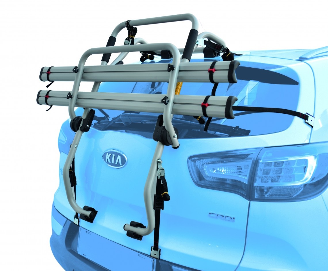 PERUZZO Portabici Posteriore Padova in Alluminio per 2 Bici - Carico Massimo 30 kg, Design con Binari per Appoggio Ruota