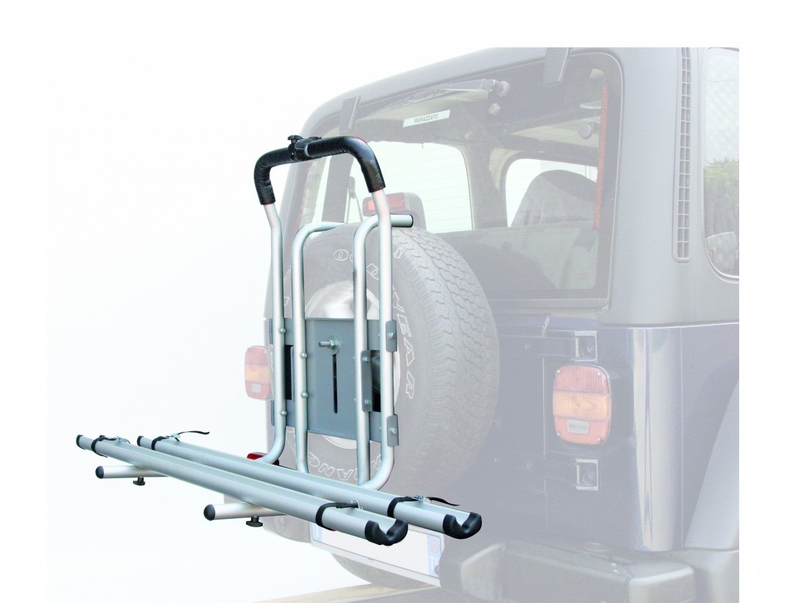 PERUZZO PE 373/A Attacco per Ruota Posteriore in Alluminio per Portabici 4X4 Stelvio - Porta 2 Biciclette fino a 30 kg, Compatibile con ruote da 12 a 28 Pollici