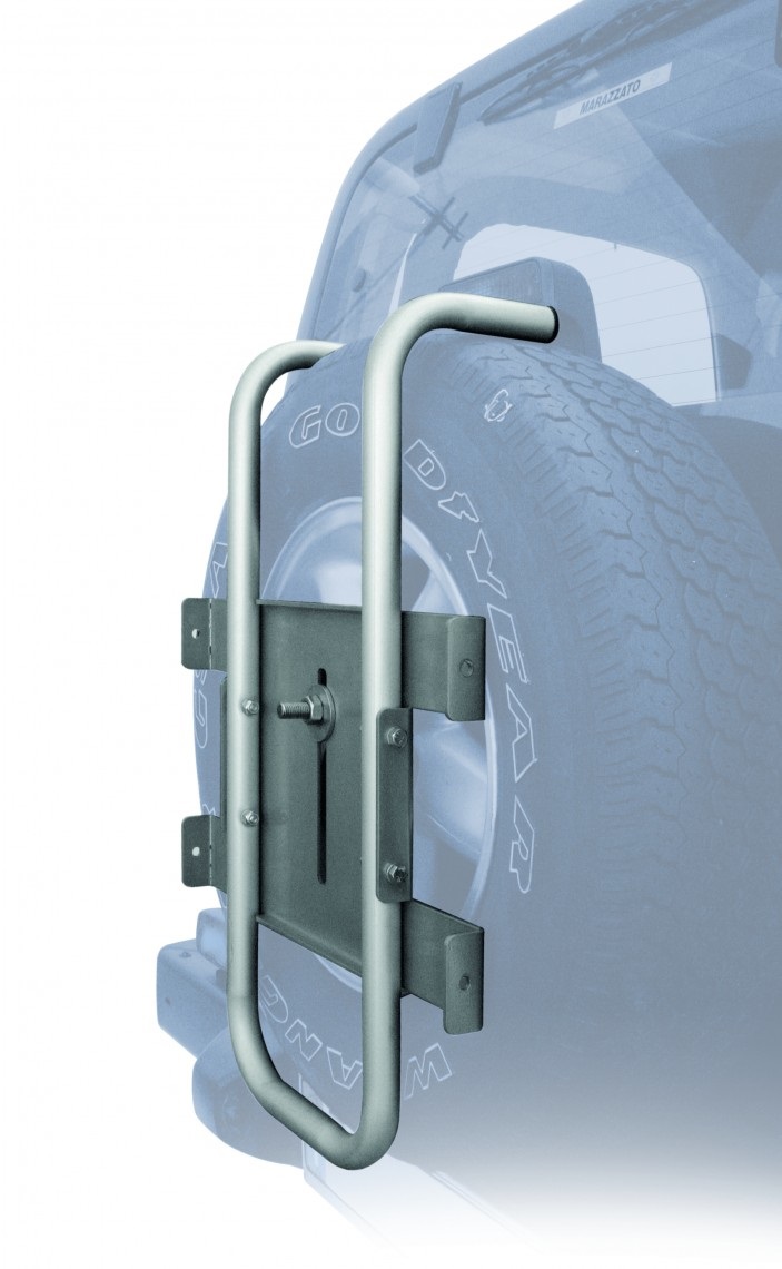 PERUZZO PE 373/A Attacco per Ruota Posteriore in Alluminio per Portabici 4X4 Stelvio - Porta 2 Biciclette fino a 30 kg, Compatibile con ruote da 12 a 28 Pollici