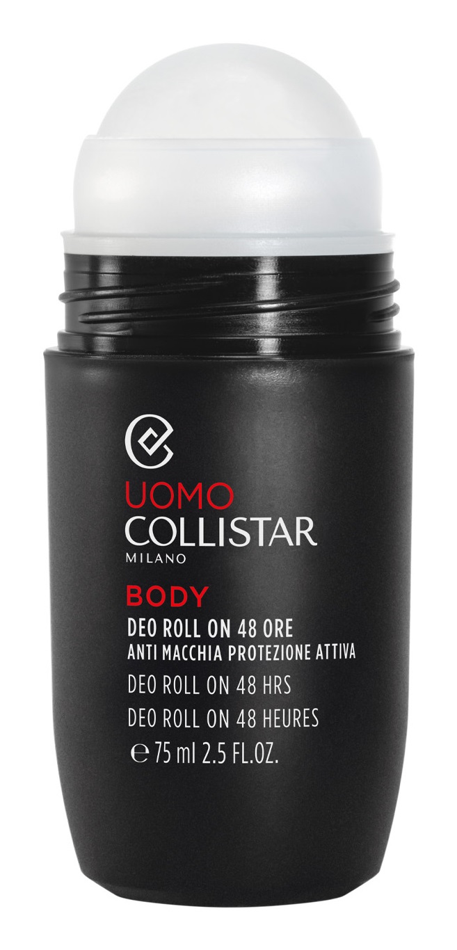 Collistar Deodorante Roll-On Uomo 48 Ore Antimacchia 75 ml - Protezione Attiva, Senza Alcol, Freschezza Intensa