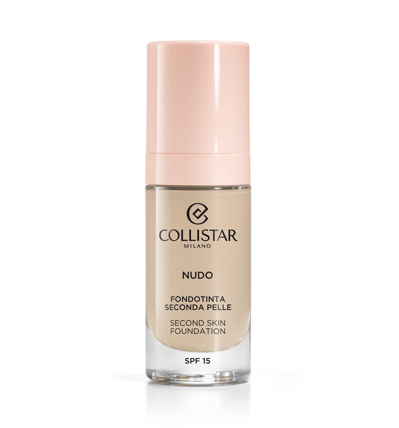 Collistar Nudo Fondotinta Seconda Pelle SPF15 1N - Avorio 30ml, Fondotinta Liquido Idratante e Illuminante con Effetto Seconda Pelle