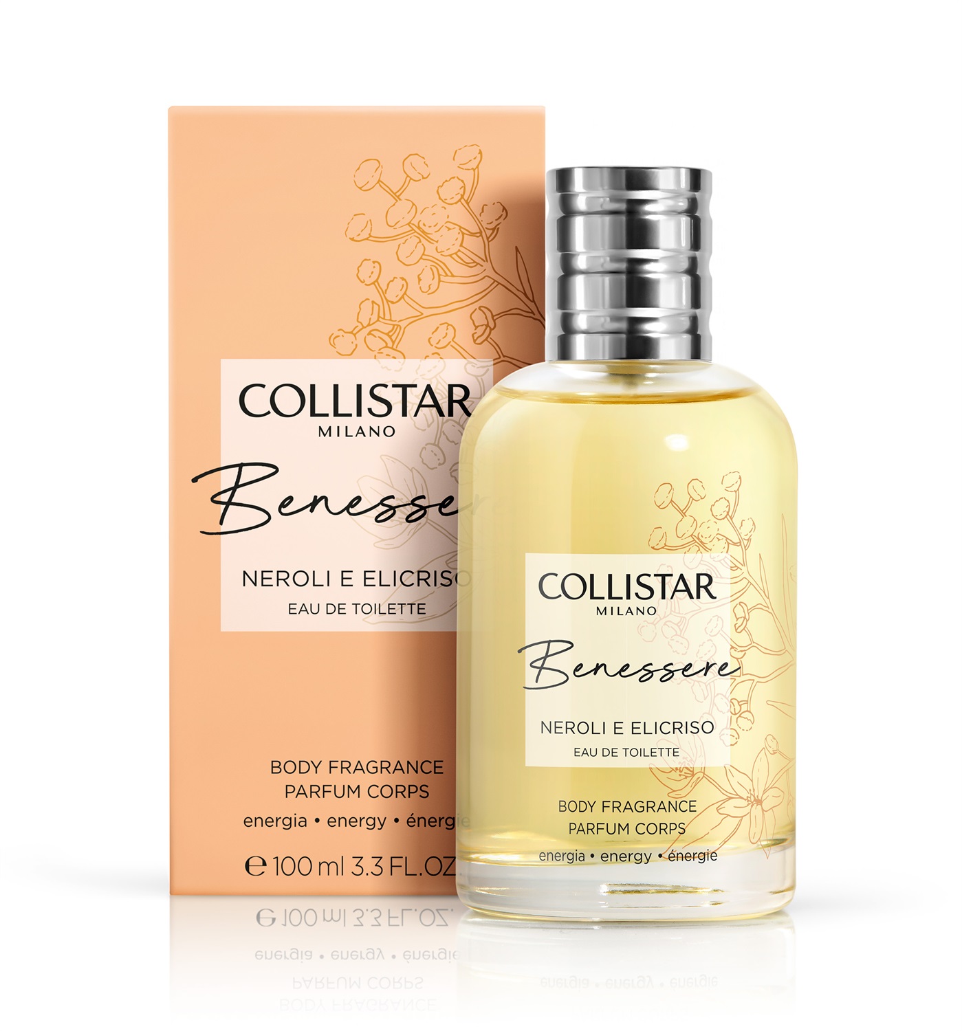 Collistar Benessere Neroli e Elicriso Eau de Toilette Unisex 100 ml - Fragranza Agrumata e Aromatica con Fiori d'Arancio e Elicriso