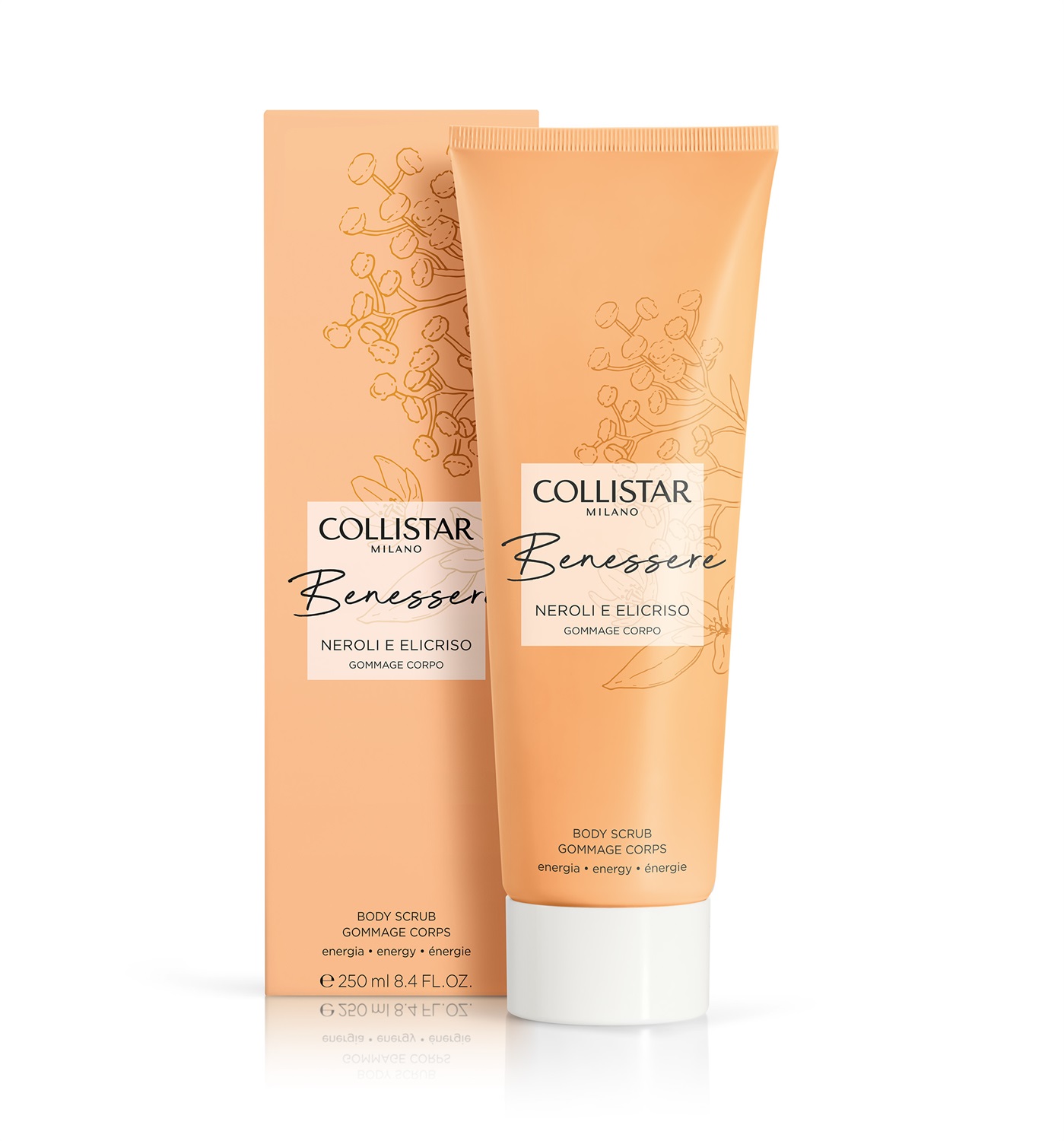Collistar Benessere Neroli e Elicriso Gommage Corpo 250 ml - Esfoliante Idratante con Cristalli di Zucchero per Pelle Liscia e Radiosa