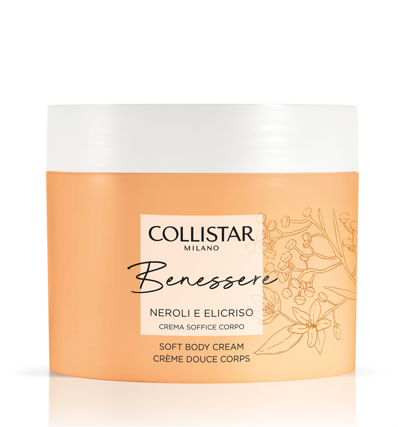 Collistar Benessere Neroli e Elicriso Crema Soffice Corpo 200 ml - Idratante, Nutriente e Illuminante con Burro di Karitè