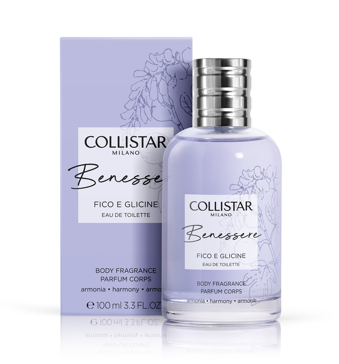 Collistar Benessere Fico e Glicine Eau de Toilette Unisex 100 ml - Fragranza Fresca e Floreale con Note di Fico e Pepe Rosa