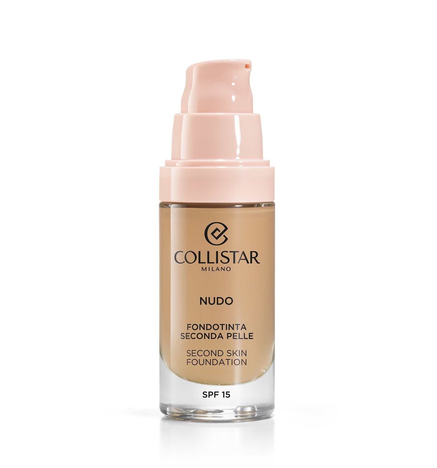 Collistar Nudo Fondotinta Seconda Pelle SPF15 3N Naturale - 30ml, Idratante, Illuminante, Levigante, Water Resistant
