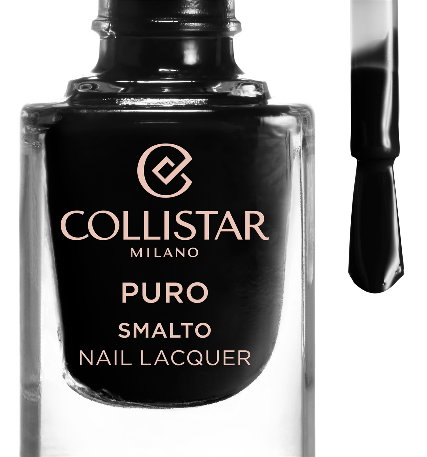Collistar Puro Smalto Lunga Durata 313 Nero Intenso 10 ml - Effetto Gel, Finish Brillante, Facile Applicazione