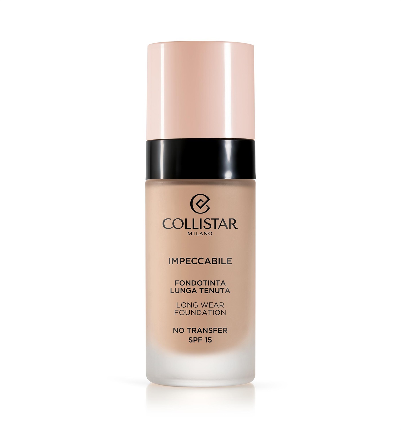 Collistar Impeccabile Fondotinta Lunga Tenuta 30 ml - 3R Naturale Rosato, No Transfer, SPF 15, Idratante