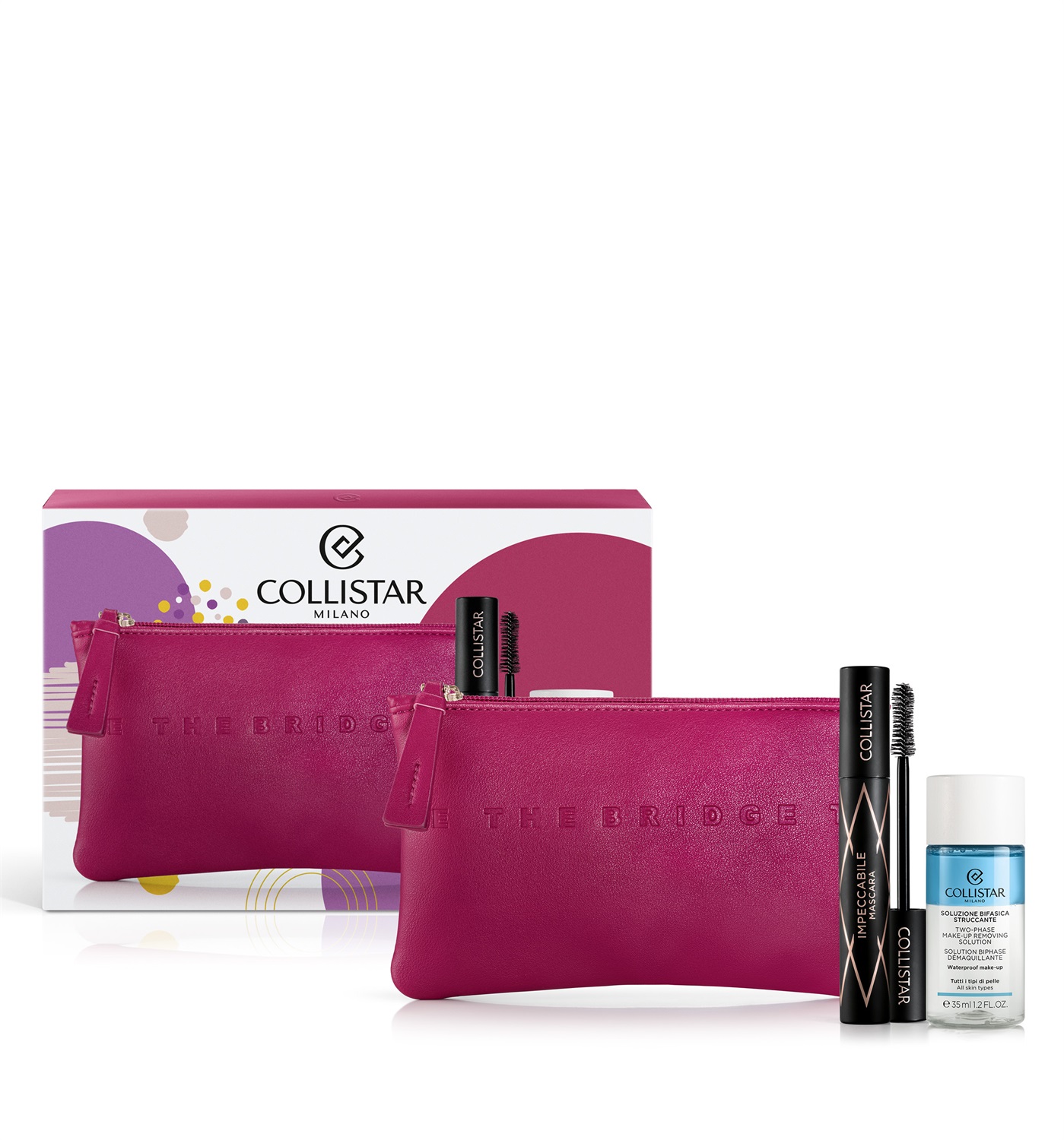 Collistar Cofanetto Impeccabile Mascara Ultra Nero 14 ml Soluzione Bifasica Struccante 35 ml Beauty-bag The Bridge