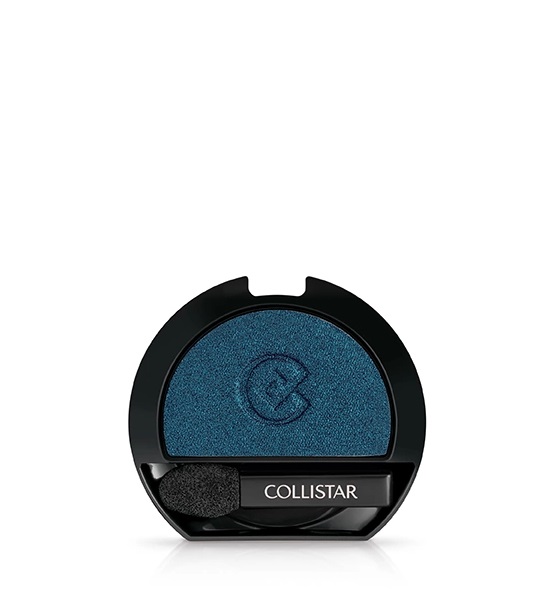 Collistar Impeccable Ombretto Compatto Refill N.240 Blu Mediterraneo Satin - 2g, Texture Matte, Frost e Satin, Durata Fino a 8 Ore