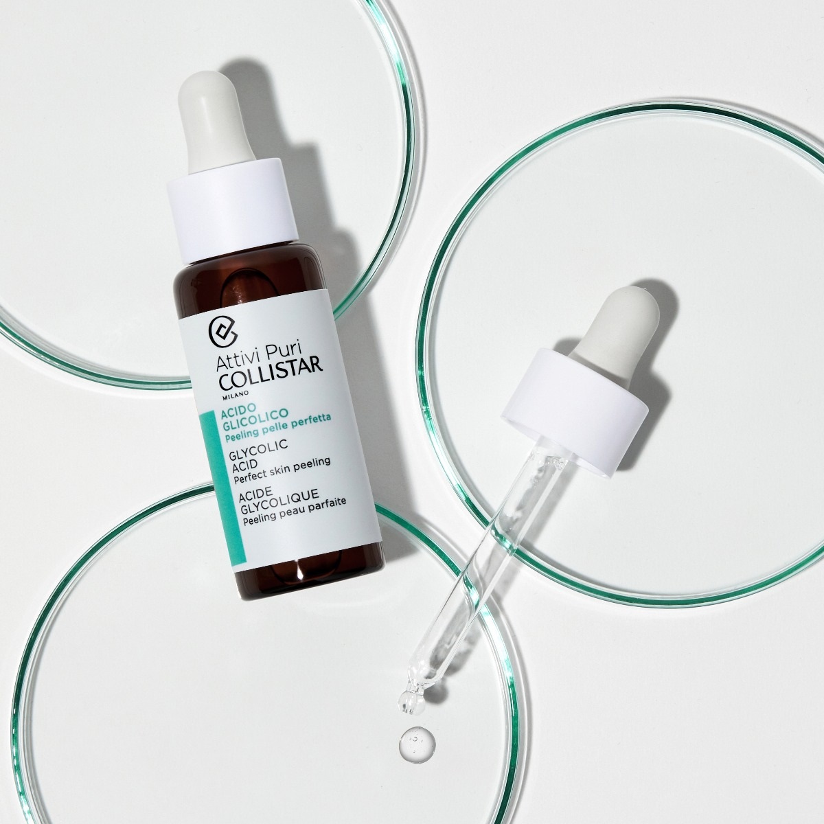 Collistar Attivi Puri Acido Glicolico Peeling Pelle Perfetta 30ml - Siero Viso Illuminante e Antimperfezioni