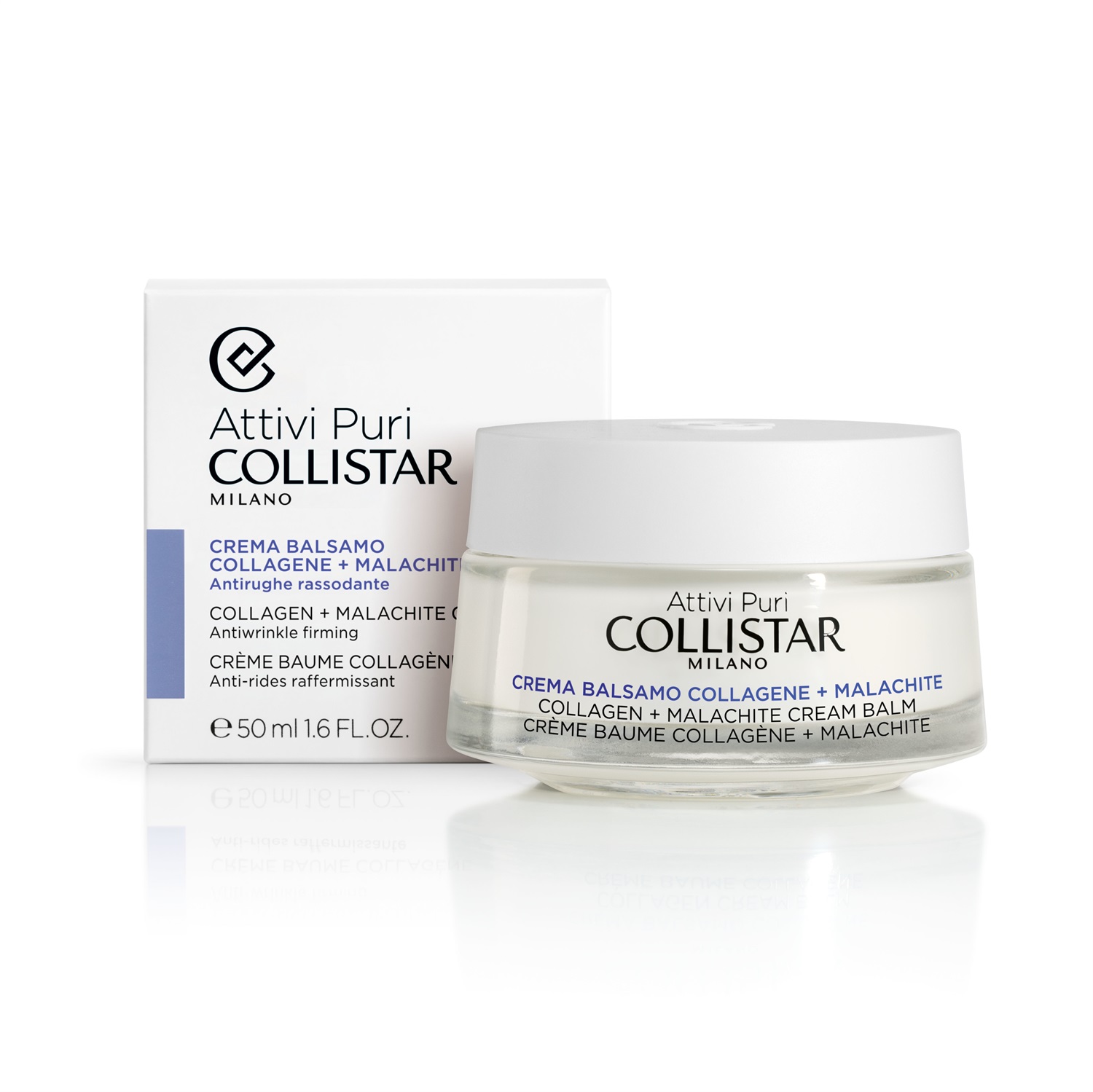 Collistar Crema Balsamo Collagene Malachite 50 ml - Trattamento Antirughe Rassodante per Viso e Collo