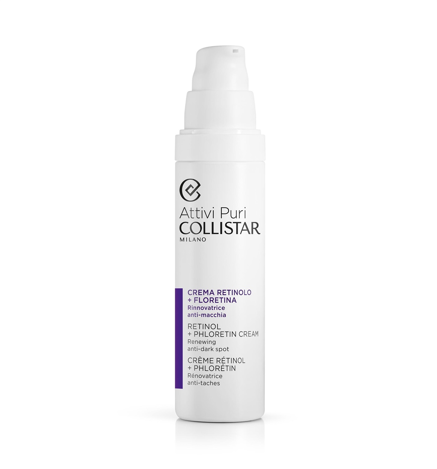 Collistar Attivi Puri Crema Retinolo Floretina 50ml - Rinnovatore Anti-Macchia, Riduce Linee Sottili e Rughe, Uniforma l'Incarnato