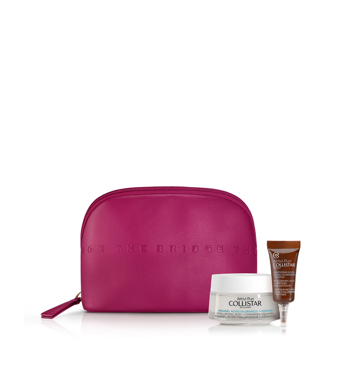 Collistar Cofanetto Aquagel Acido Ialuronico Ceramidi 50 ml Contorno Occhi Acido Ialuronico Peptidi 5 ml Beauty Bag The Bridge