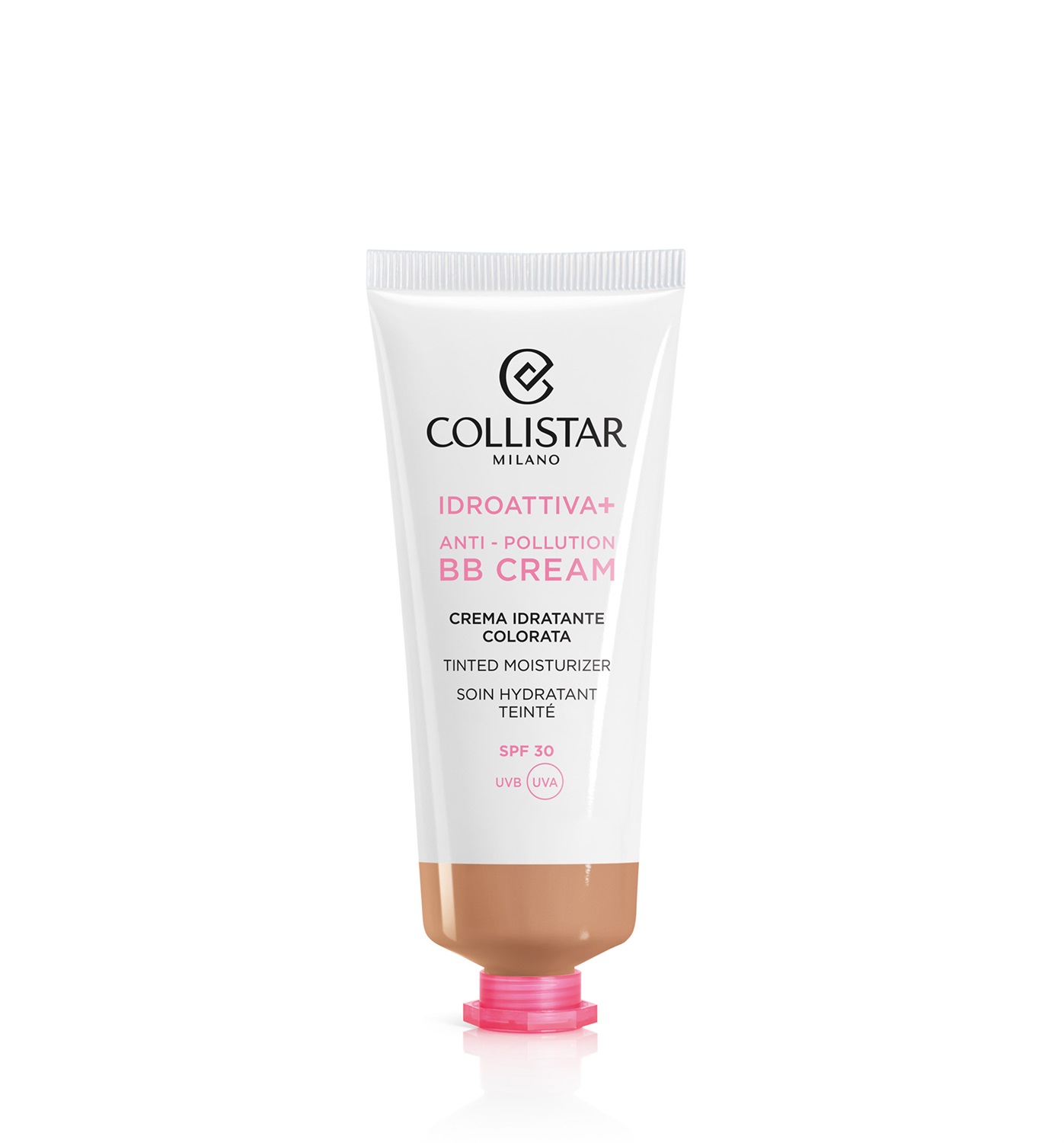 Collistar Idroattiva Anti-Pollution BB Cream 50 ml - Crema Idratante Colorata Scuro (n.3) con SPF 30, Texture Impalpabile, Vegan