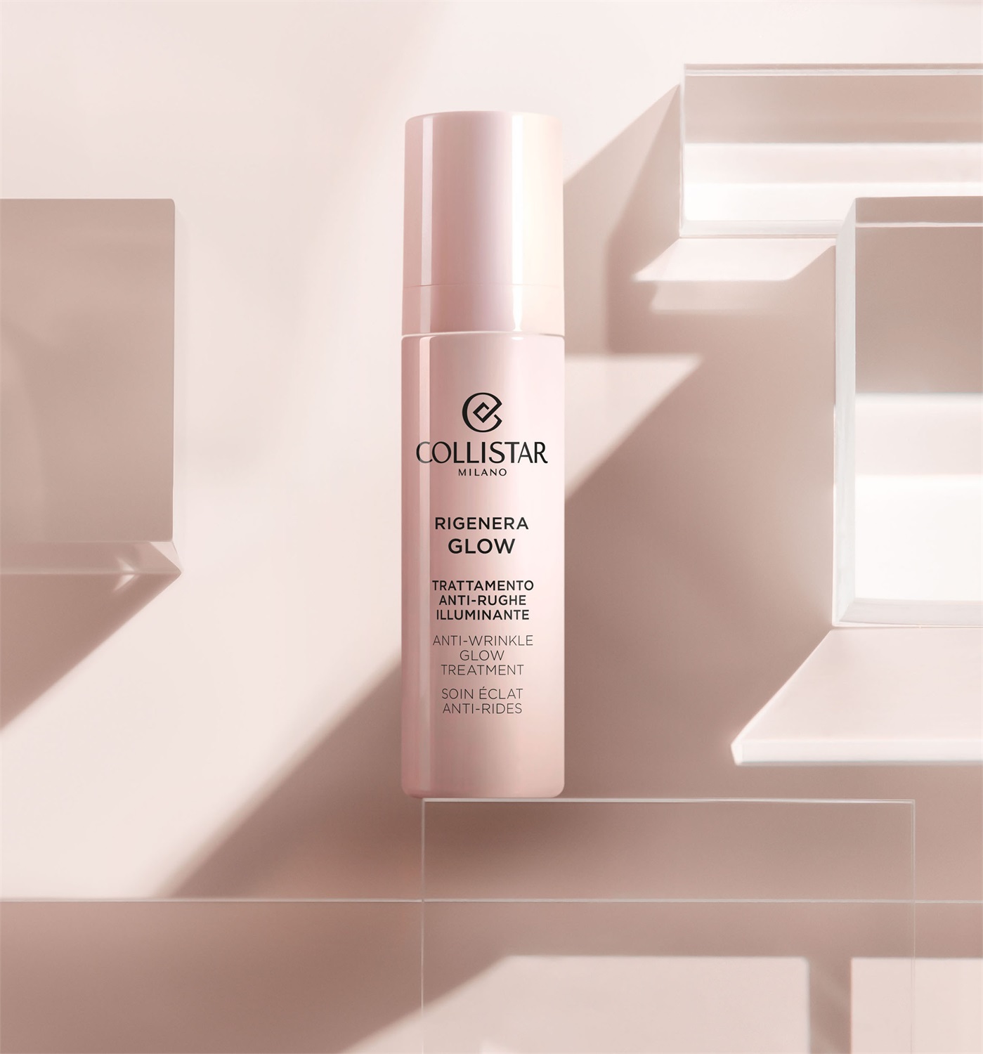 Collistar Rigenera Glow Trattamento Illuminante Anti-Rughe 50ml - Fluido Viso Ultra-Sensoriale con Texture Rosata, Riduce Rughe e Linee Sottili, Adatto a Tutti i Tipi di Pelle