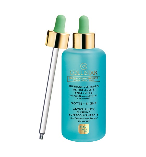 Collistar Superconcentrato Anticellulite Snellente Notte 200 ml con Cell-Nocturne System e sale marino - Trattamento Drenante e Levigante
