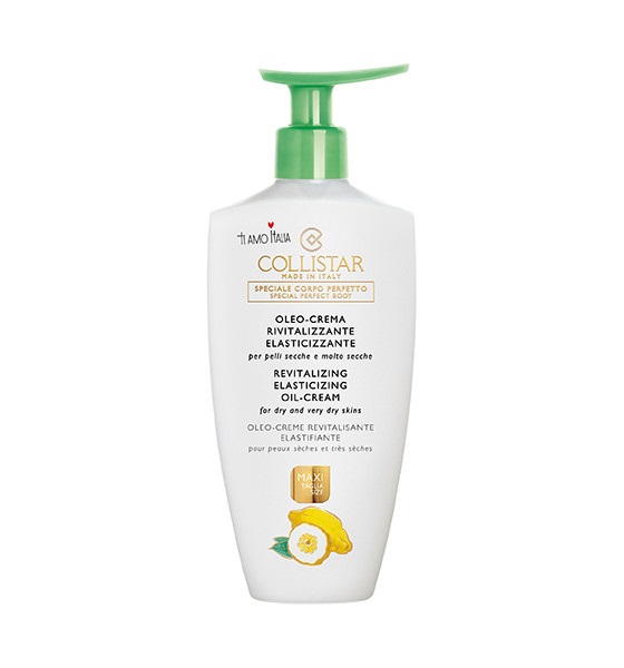 Collistar Oleo-Crema Rivitalizzante Elasticizzante 400 ml - Crema Fluida per Pelli Secche e Molto Secche con Estratto di Cedro del Garda