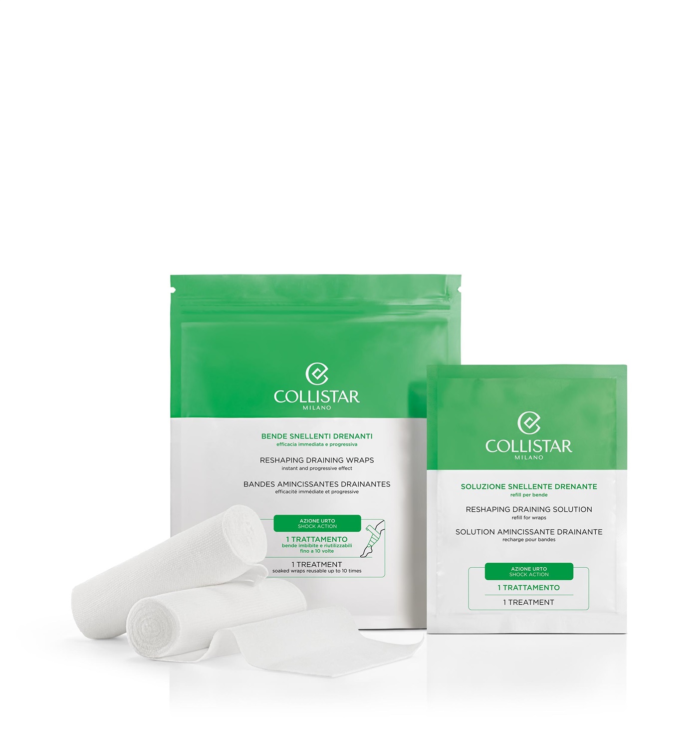 Collistar Bende Snellenti Drenanti 2x100 ml - Trattamento Professionale Anticellulite con Efficacia Immediata e Progressiva