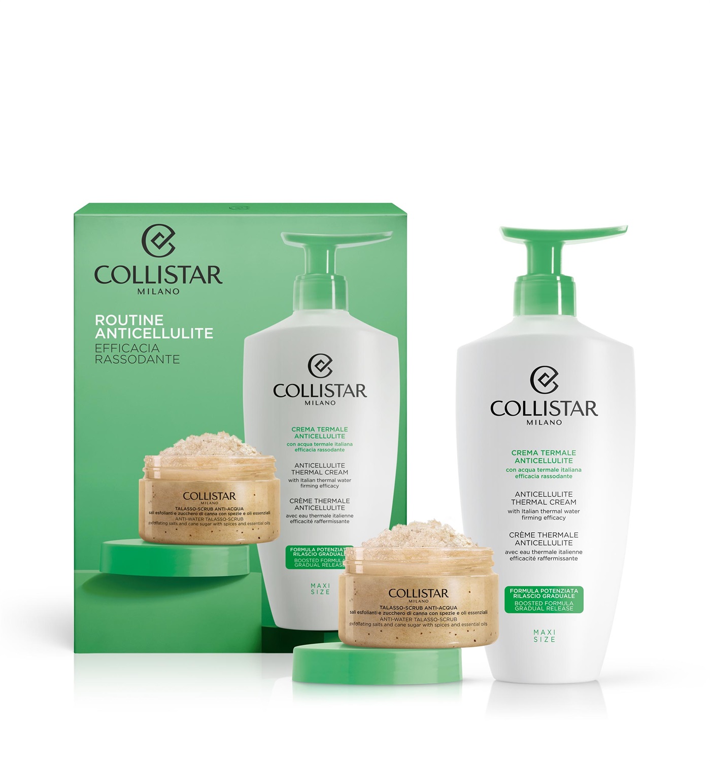 Collistar Cofanetto Routine Anticellulite - Talasso-Scrub Anti-Acqua 150 g Crema Termale Anticellulite 400 ml - Efficacia Rassodante