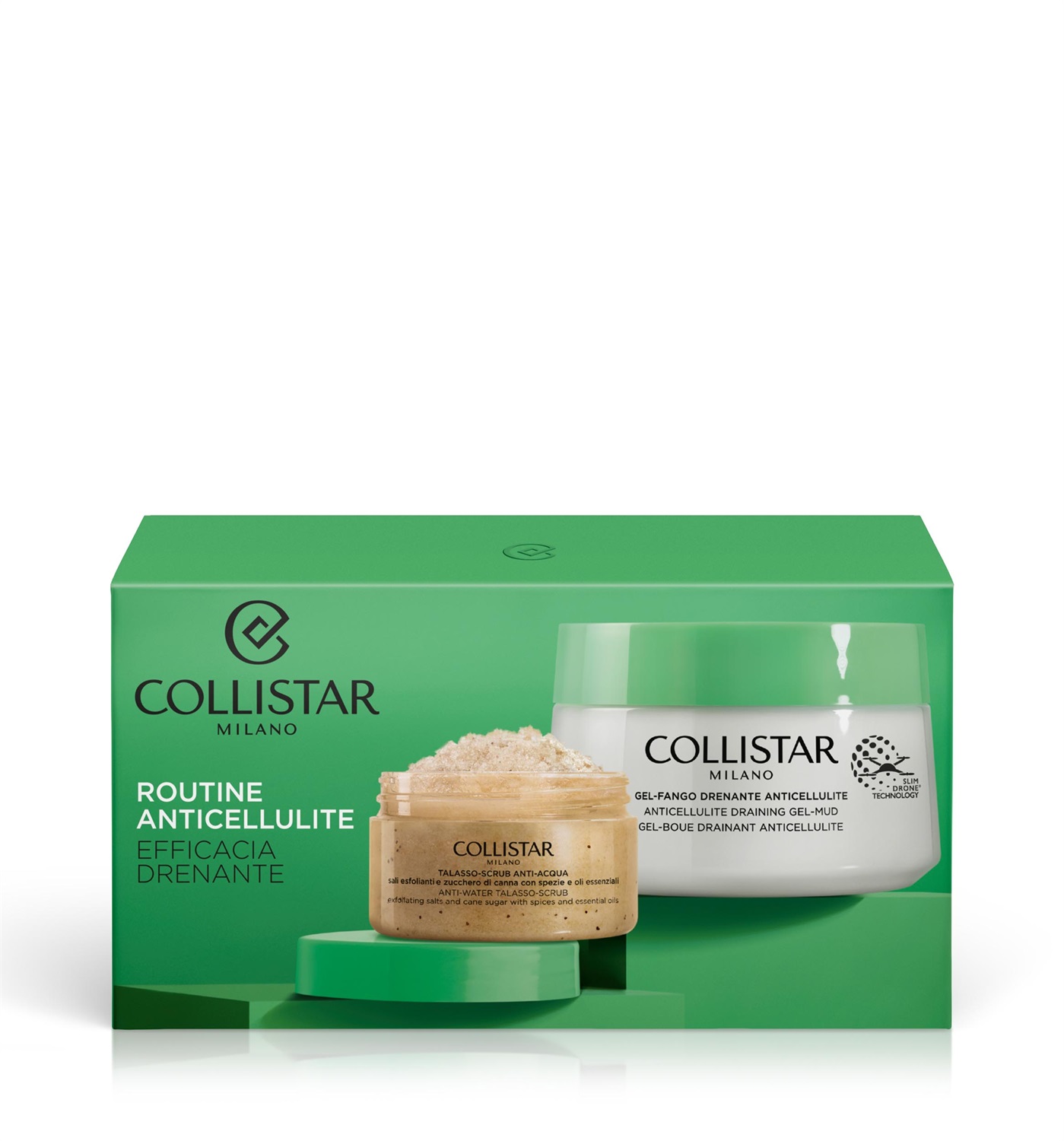 Collistar Cofanetto Routine Anticellulite - Talasso Scrub Anti-Acqua 150g Gel Fango Drenante 400ml