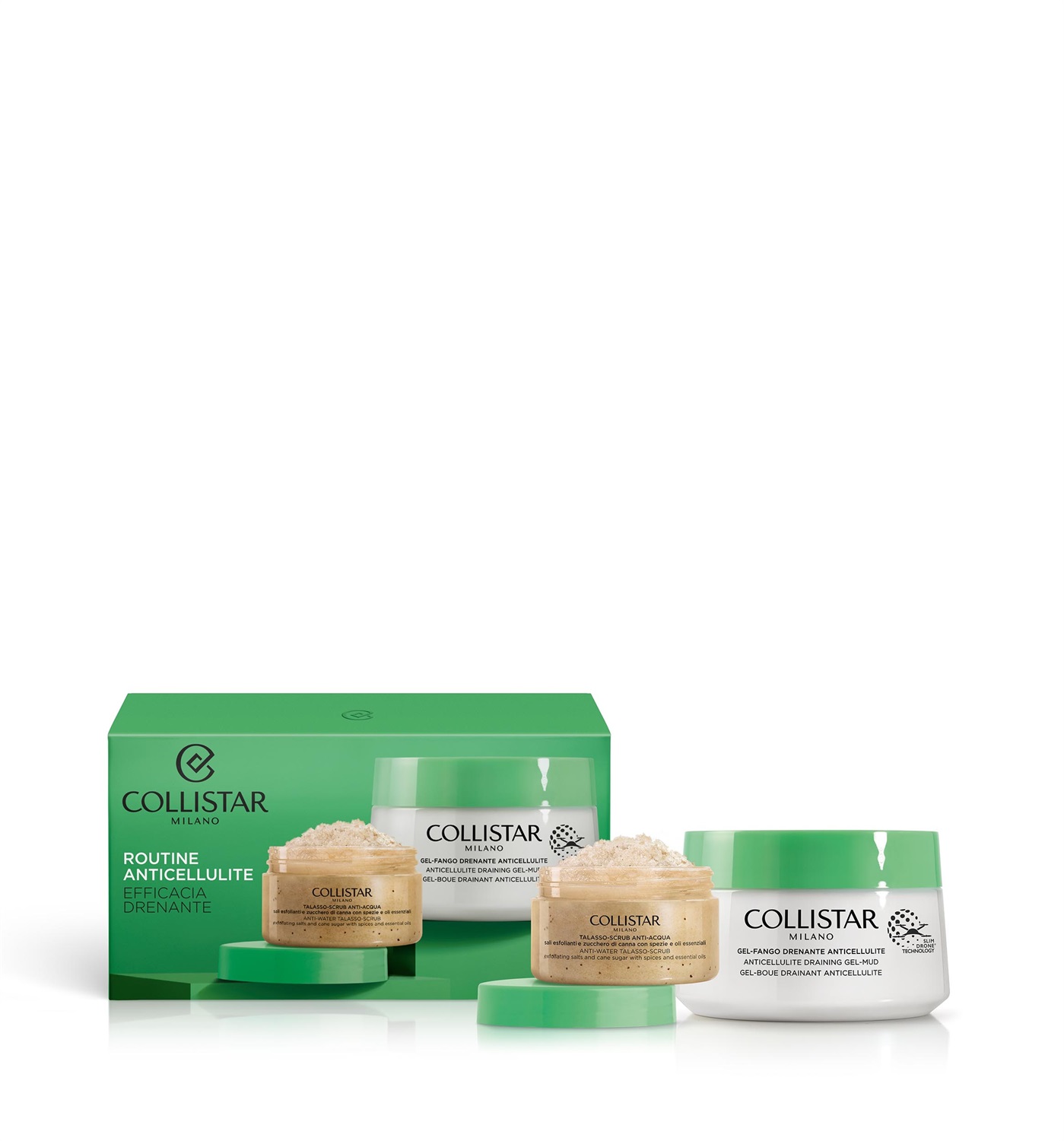 Collistar Cofanetto Routine Anticellulite - Talasso Scrub Anti-Acqua 150g Gel Fango Drenante 400ml