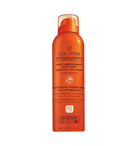 Collistar Spray Abbronzante Idratante SPF 30, 200 ml - Applicazione Ultra-Rapida, Water Resistant, con Vitamina E e Oli di Jojoba