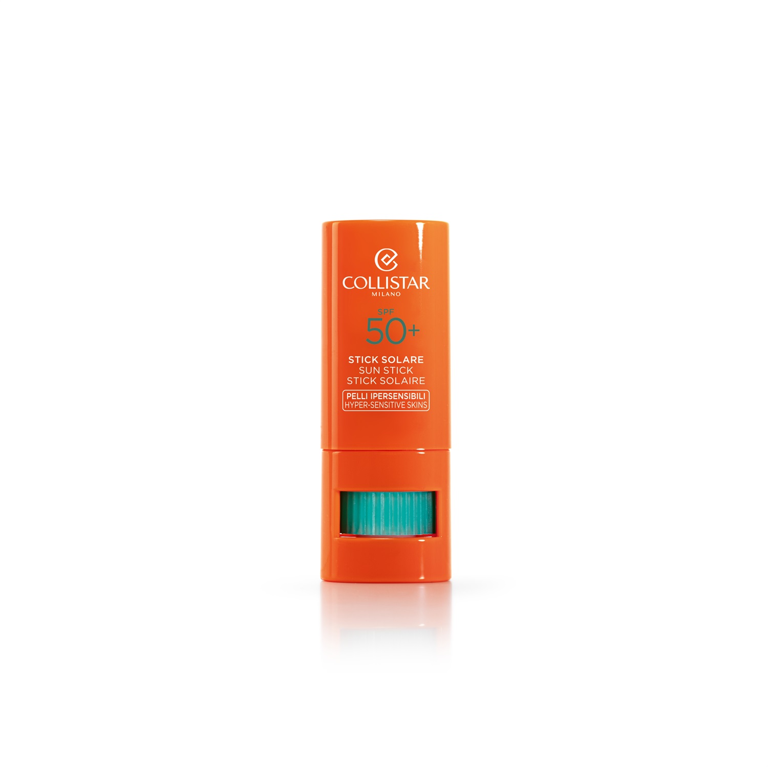 Collistar Stick Solare Pelli Ipersensibili SPF 50 9 ml - Gel Trasparente, Water Resistant, Protezione Attiva per Viso e Corpo