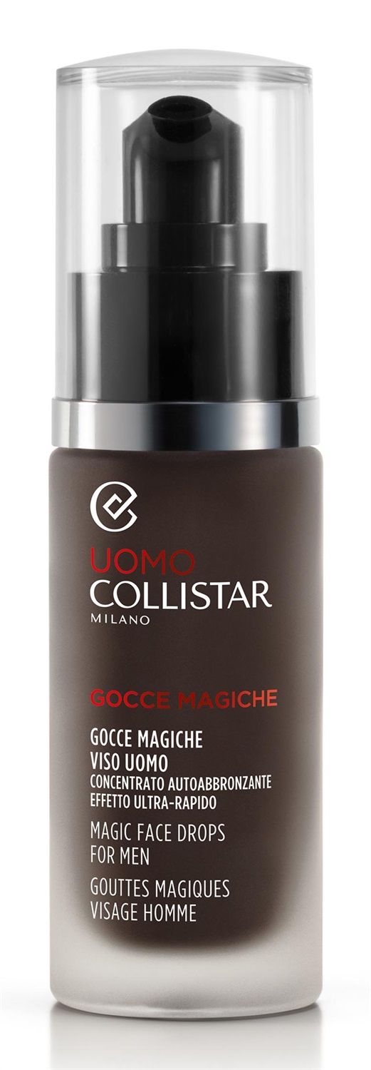 Collistar Gocce Magiche Viso Uomo 30 ml - Concentrato Autoabbronzante Effetto Ultra Rapido con Aloe e Vitamina E