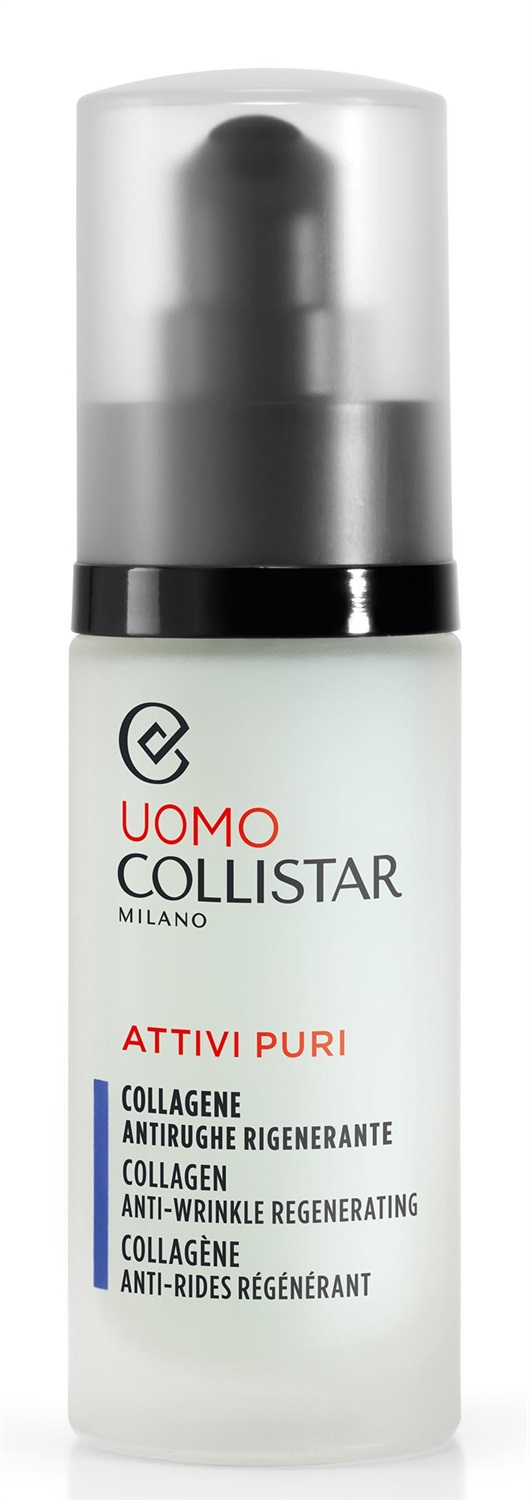 Collistar Attivi Puri Siero Collagene Uomo 30 ml - Antirughe Rigenerante e Idratante