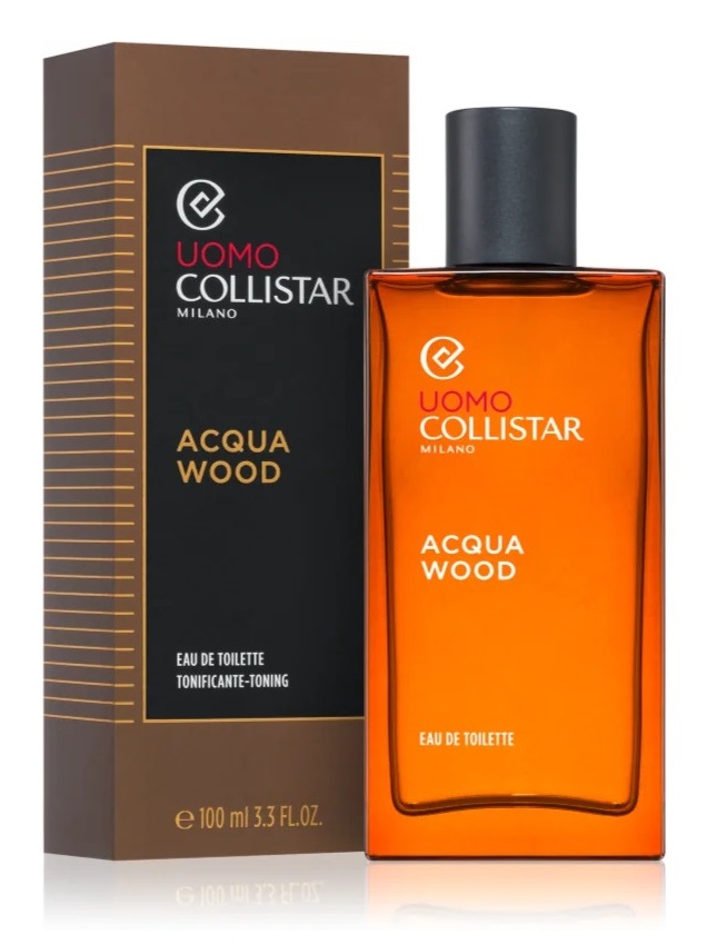 Collistar Acqua Wood Eau de Toilette Uomo 100 ml - Fragranza Tonificante con Note Agrumate e Legnose