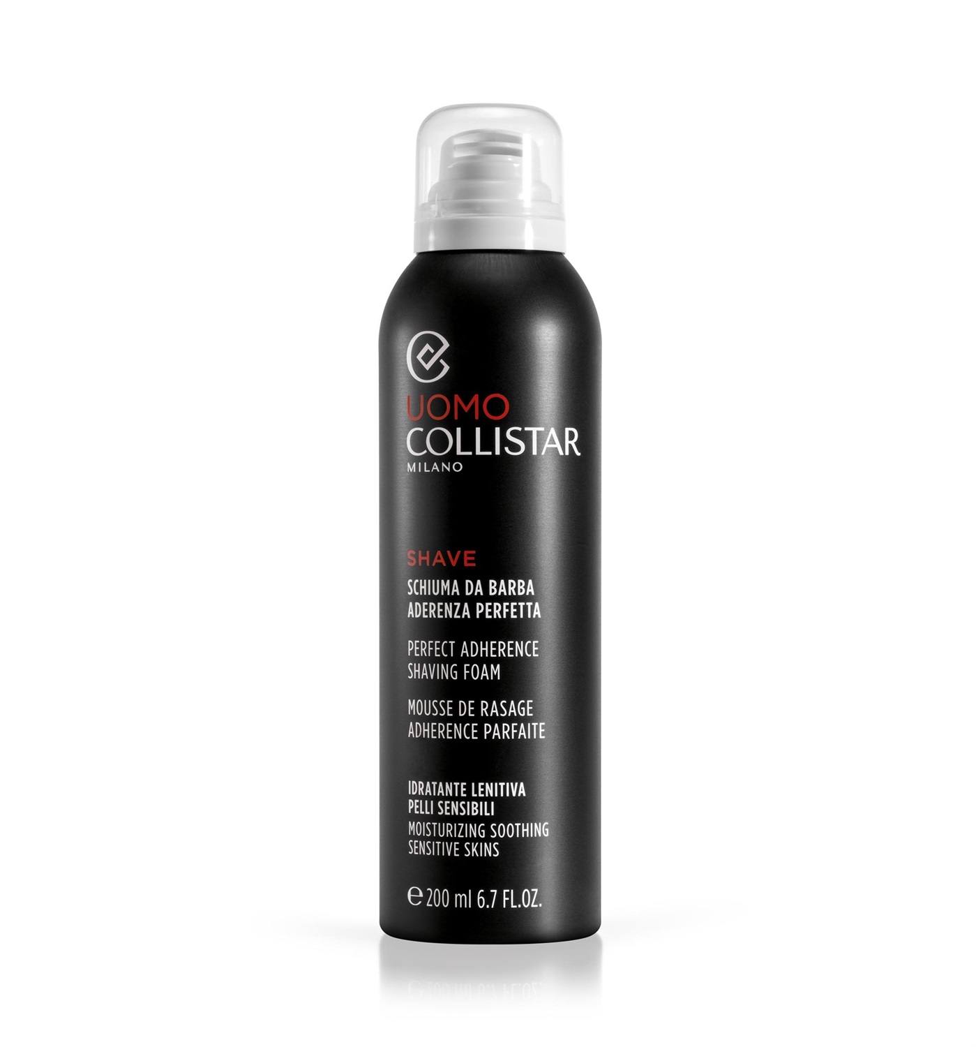 Collistar Uomo Schiuma da Barba Aderenza Perfetta 200ml - Idratante e Lenitiva per Pelli Sensibili