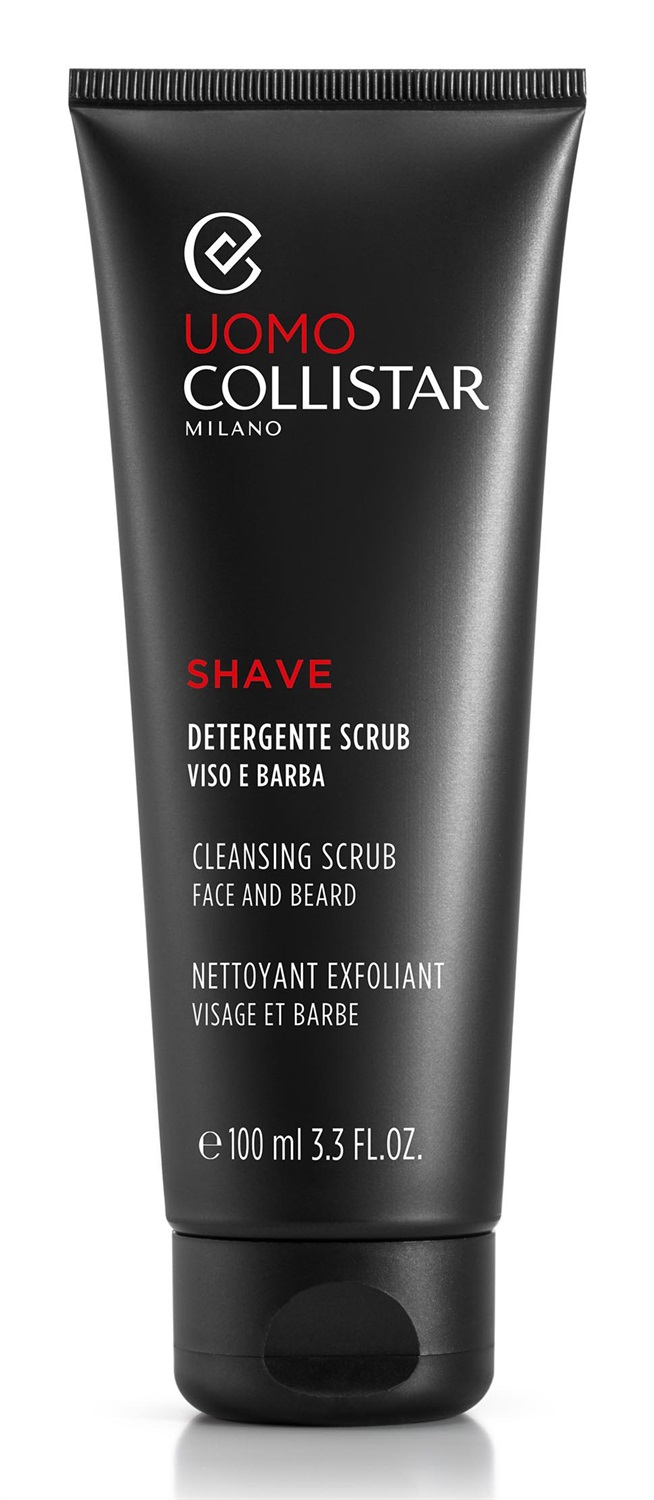 Collistar Detergente Scrub Viso e Barba 100ml - Esfoliante con Cristalli di Zucchero e Olio di Mela Italiana