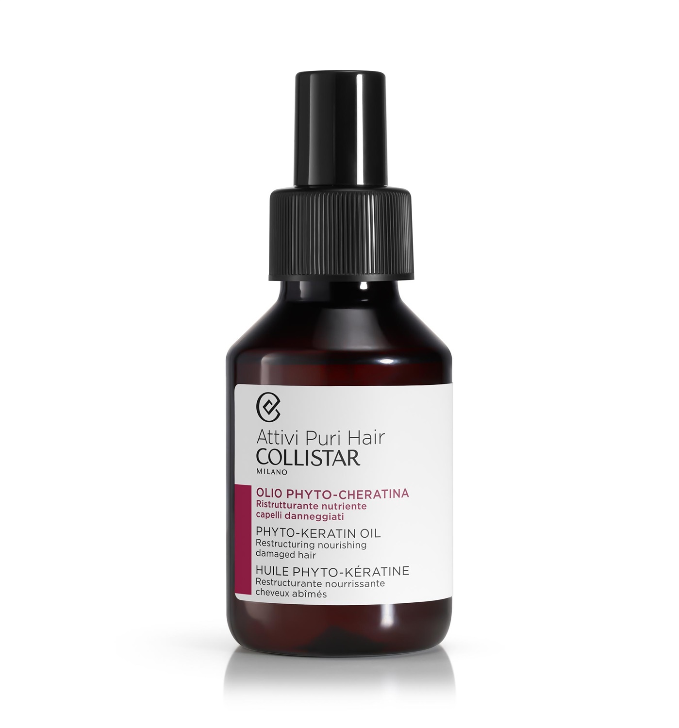 Collistar Olio Phyto-Cheratina Ristrutturante Nutriente 100ml - Olio Multifunzionale per Capelli Danneggiati e Sfibrati