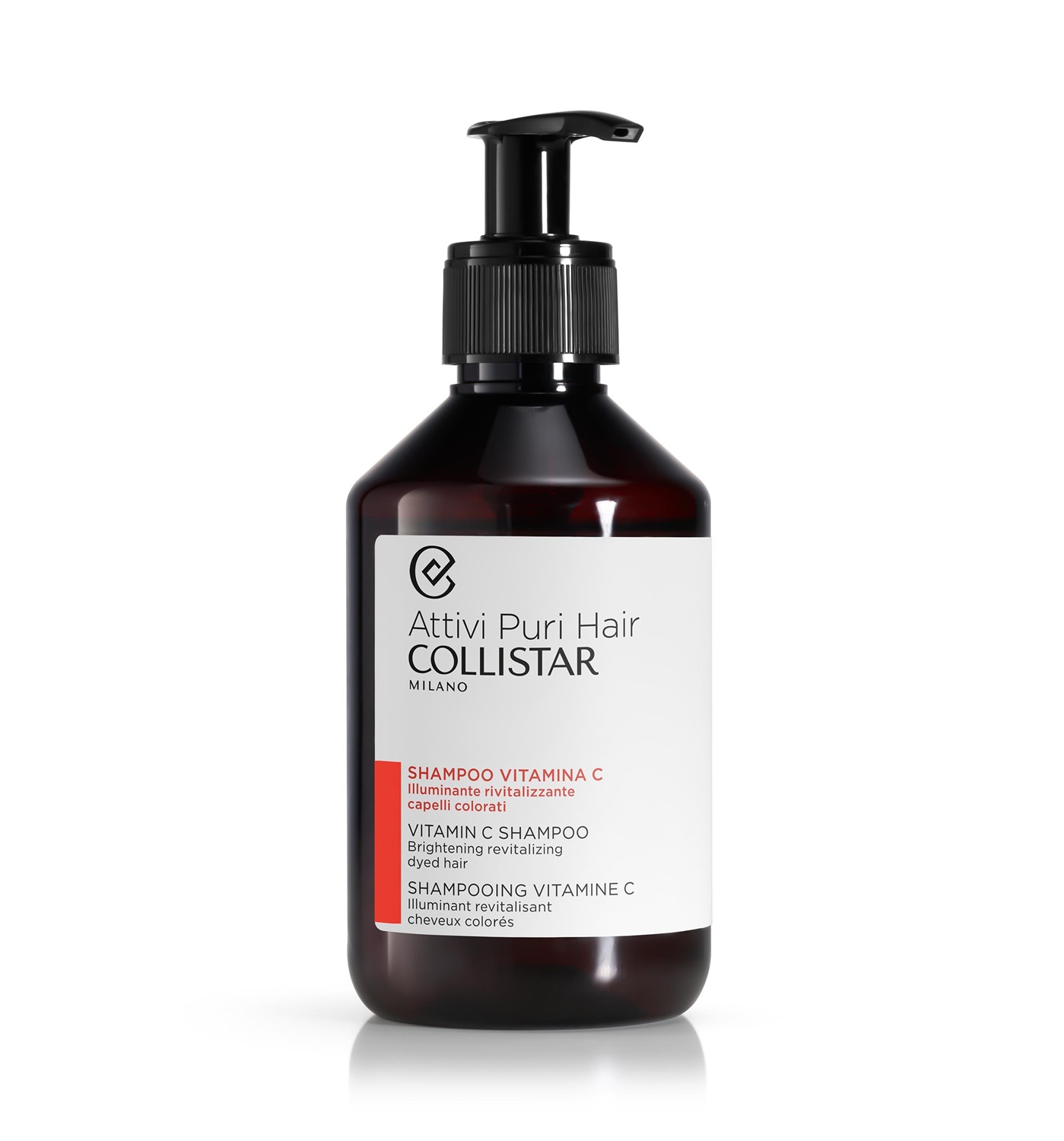 Collistar Shampoo Vitamina C Illuminante Rivitalizzante 250ml - Per Capelli Colorati o Spenti